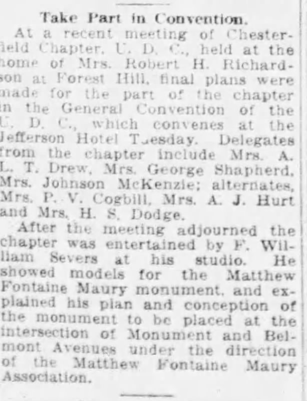 Matthew Fontaine Maury: Richmond Times-Dispatch ·  Nov 13, 1926