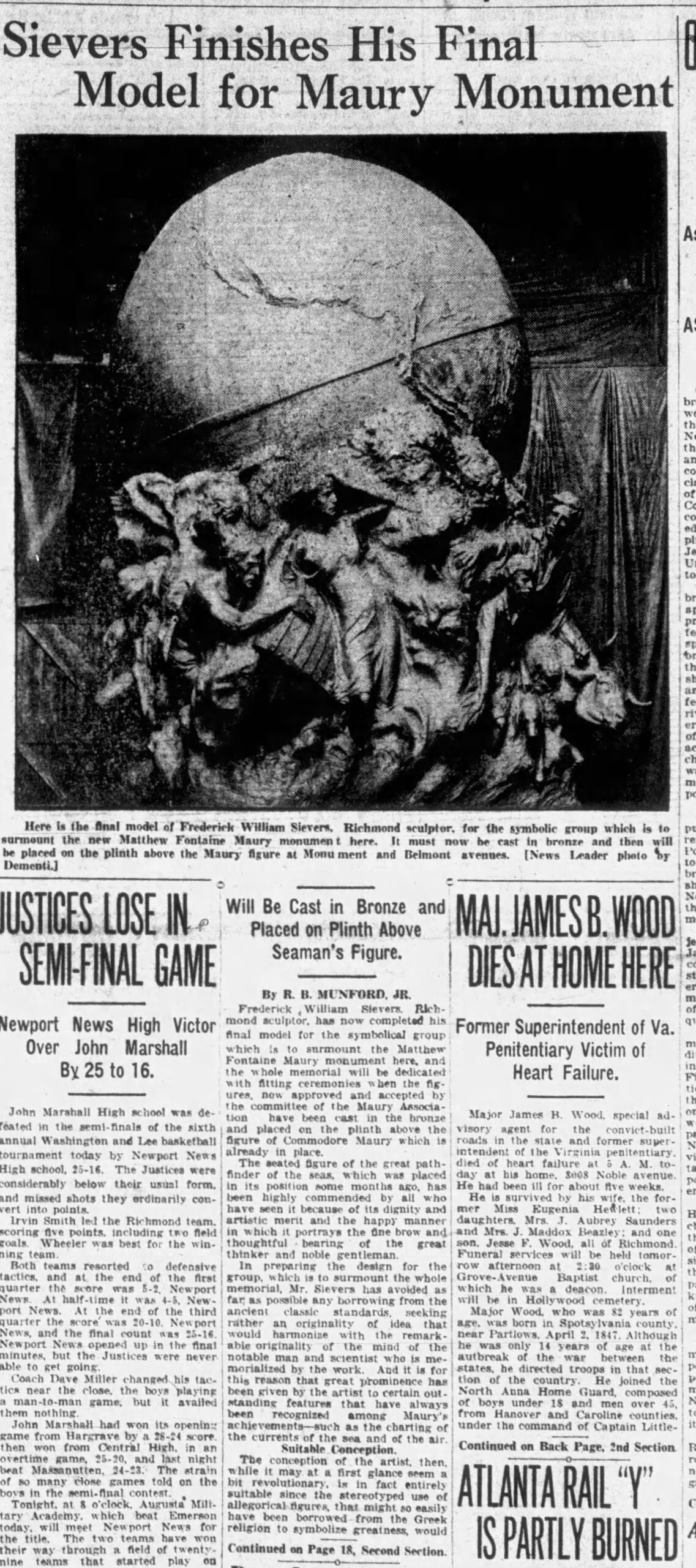 Matthew Fontaine Maury: Richmond News Leader · Mar 9, 1929