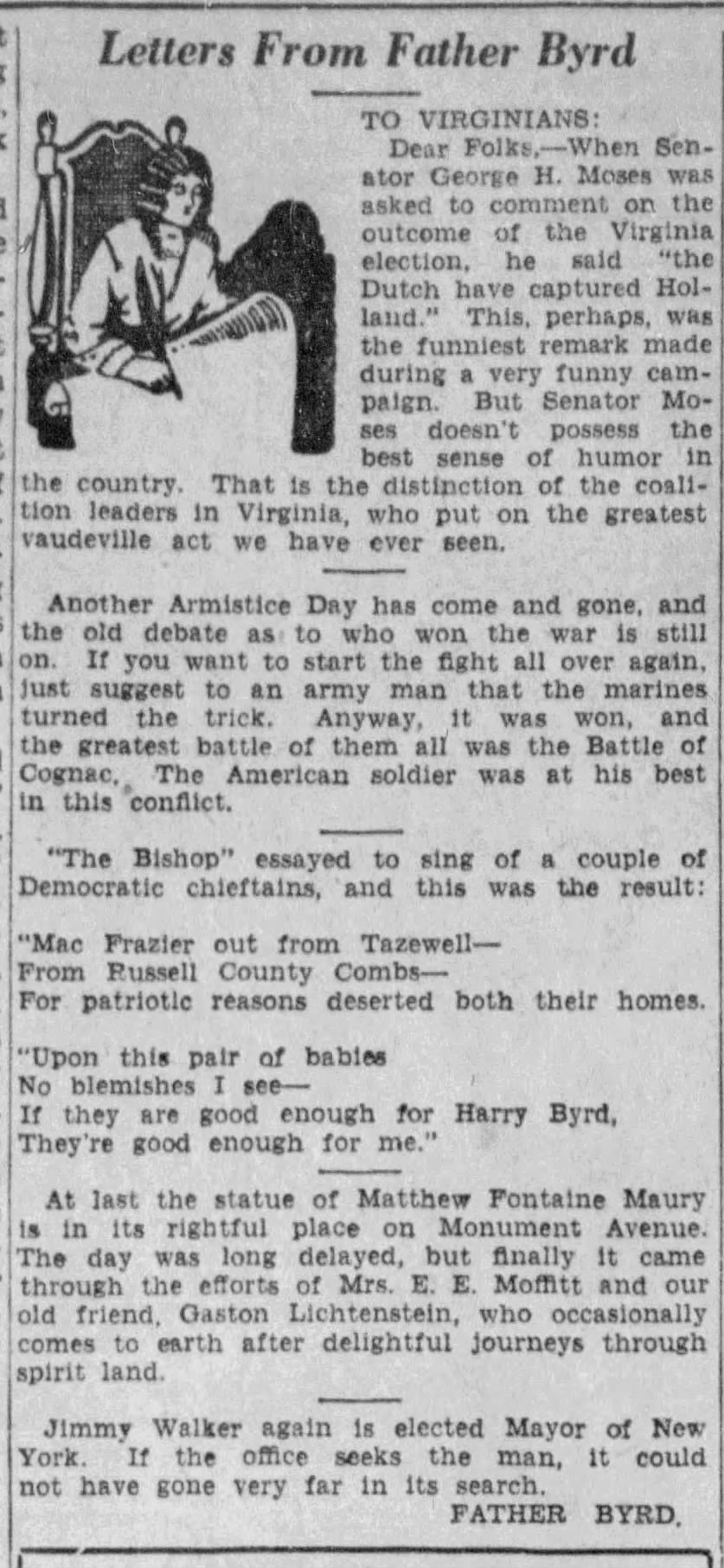 Matthew Fontaine Maury: Richmond Times-Dispatch · Nov 12, 1929