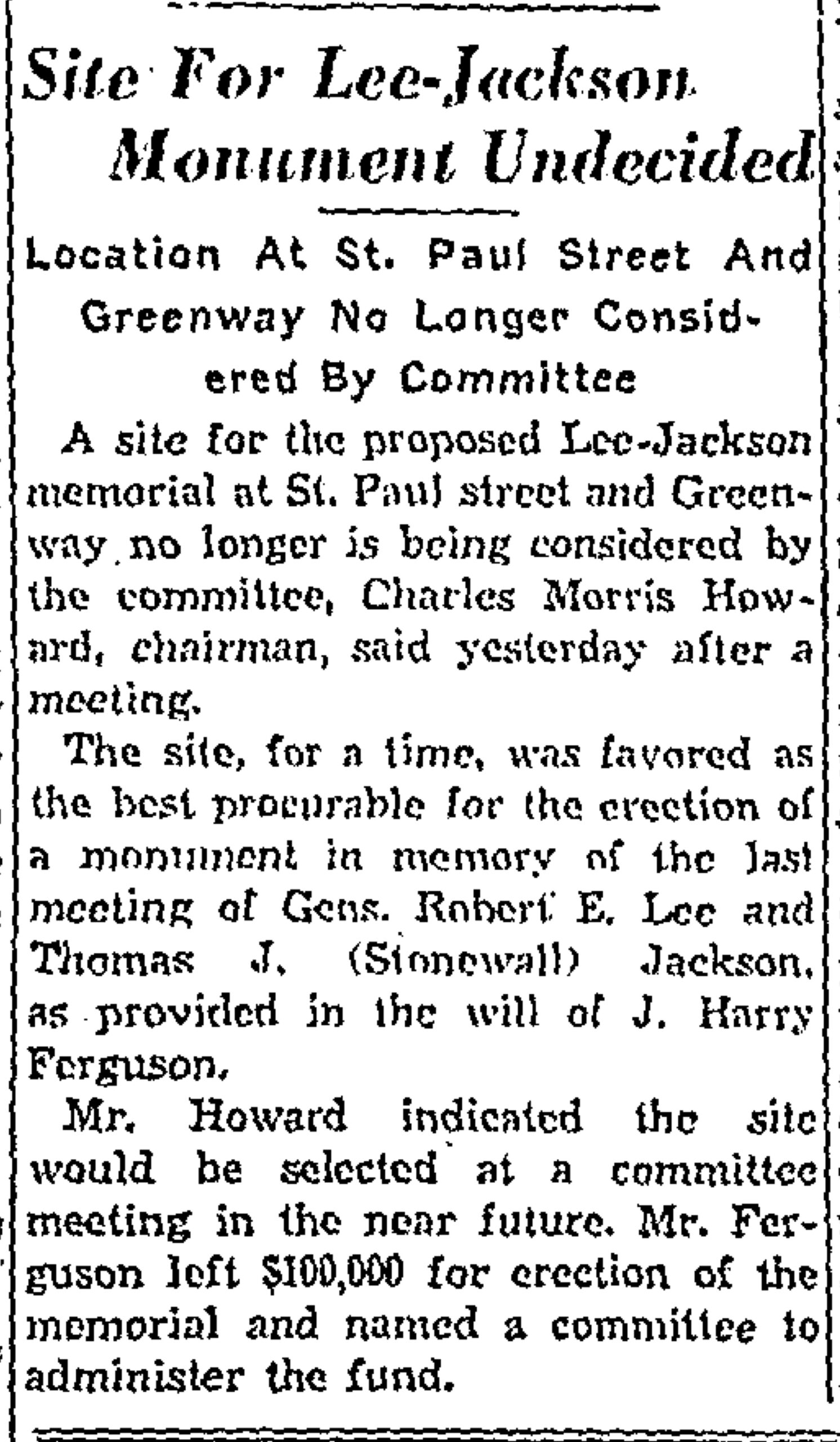 Lee-Jackson Newspaper: The Baltimore Sun · Jun 15, 1935