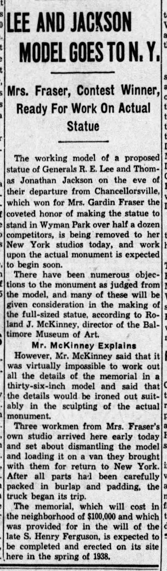 Lee-Jackson Newspaper: The Baltimore Sun · Jun 22, 1936