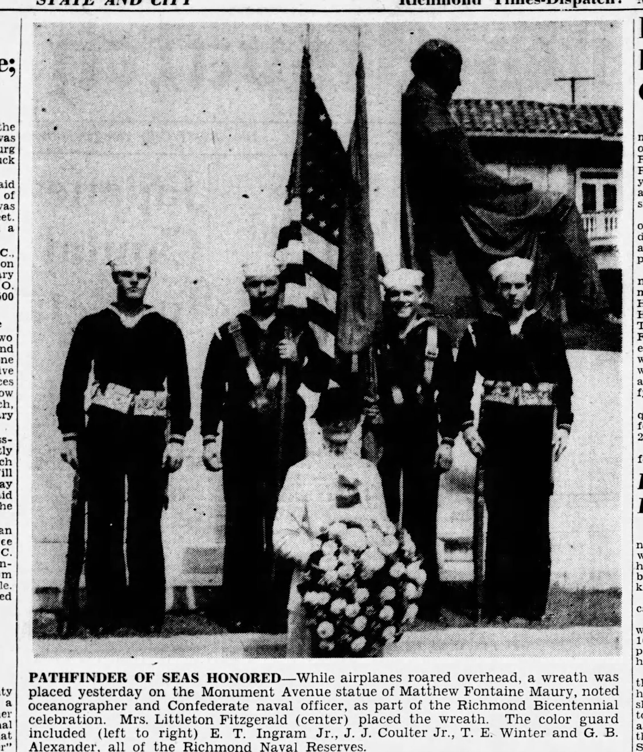 Matthew Fontaine Maury: Richmond Times-Dispatch · Sep 20, 1937