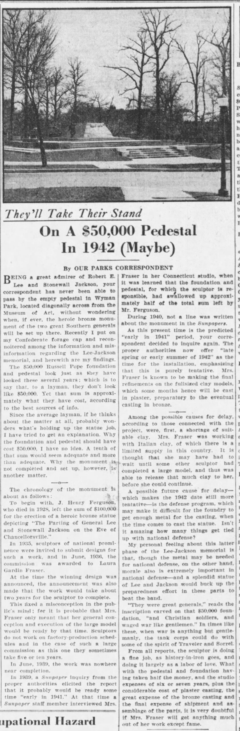 Lee-Jackson Newspaper: The Evening Sun · Mar 22, 1941