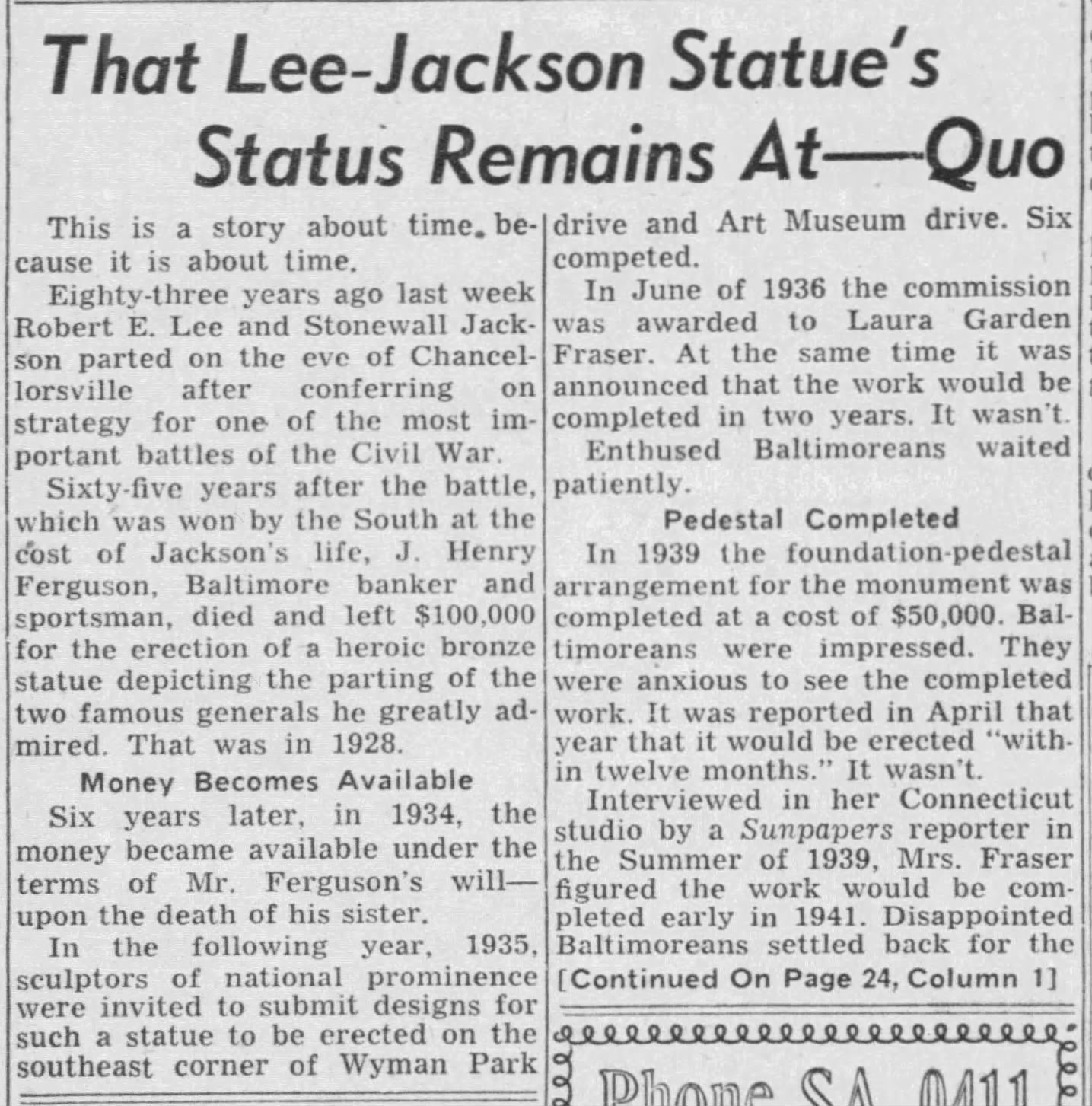 Lee-Jackson Newspaper: The Evening Sun · May 6, 1946