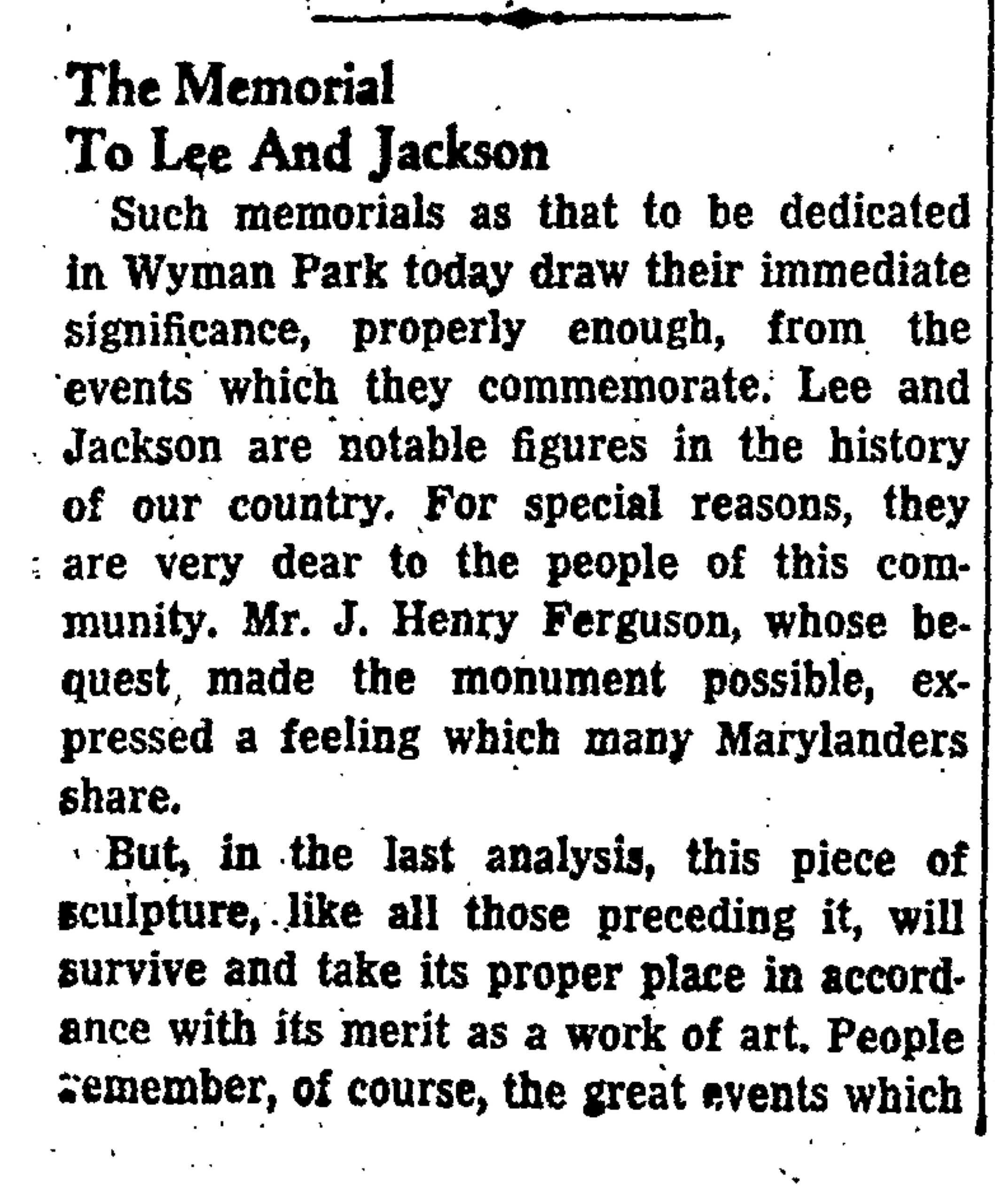 Lee-Jackson Newspaper: The Baltimore Sun · May 1, 1948
