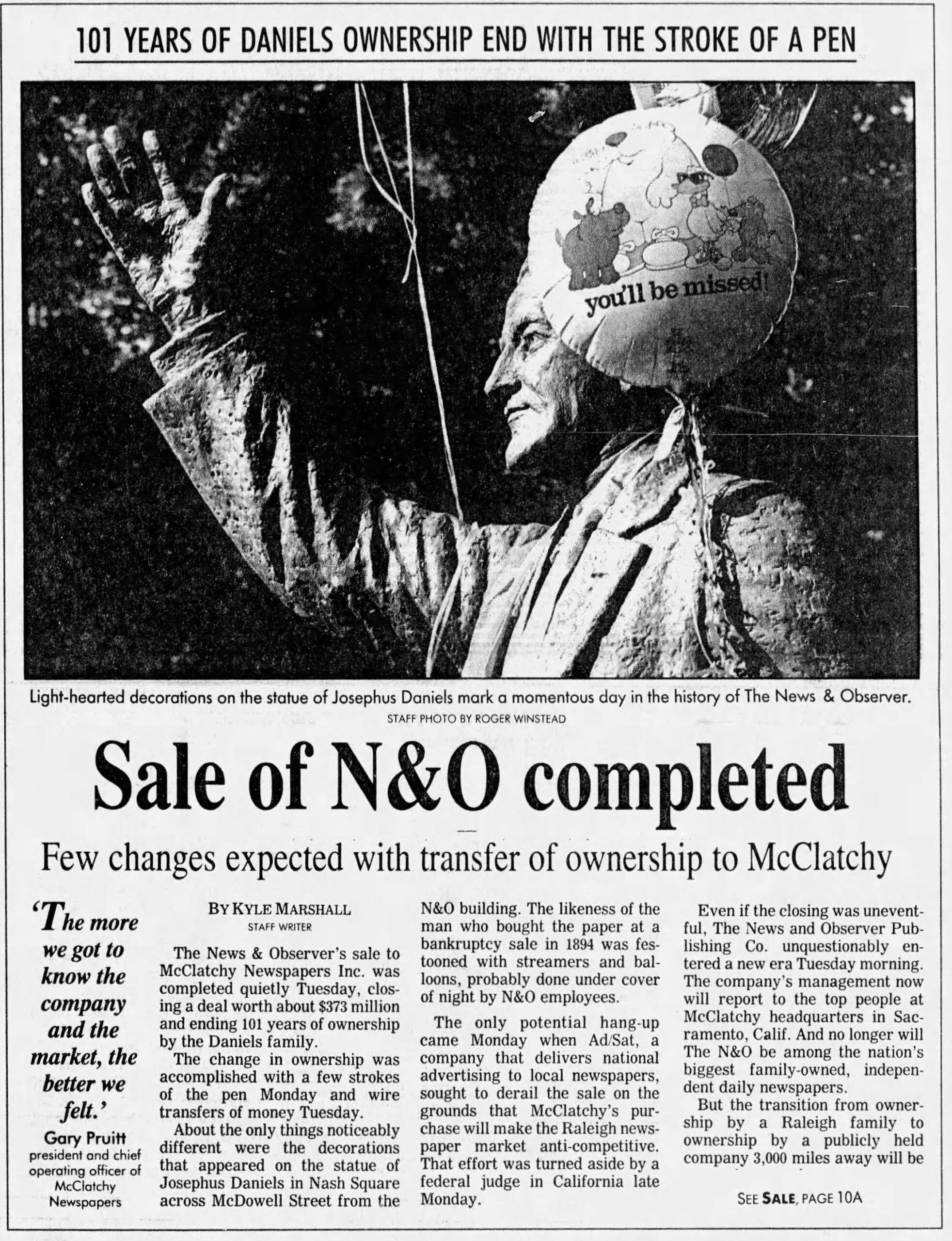 Josephus Daniels: The Raleigh News & Observer · Aug 2, 1995