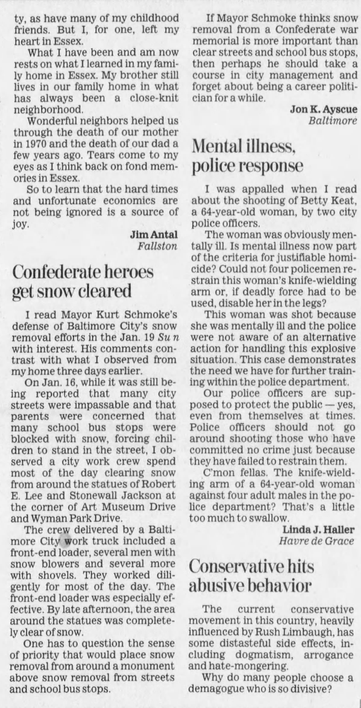 Lee-Jackson Newspaper: The Baltimore Sun · Jan 27, 1996
