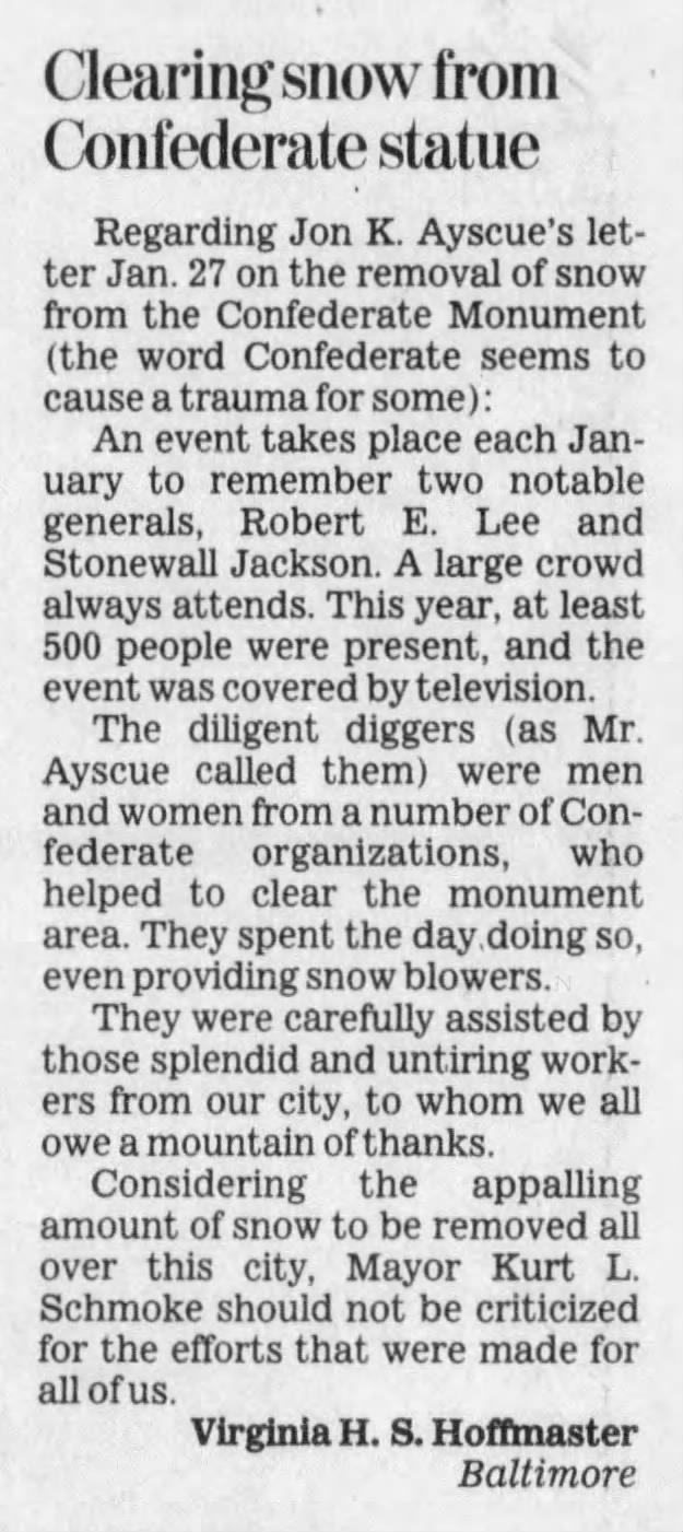 Lee-Jackson Newspaper: The Baltimore Sun · Feb 8, 1996