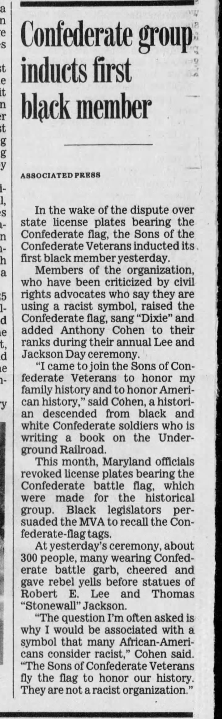 Lee-Jackson Newspaper: The Baltimore Sun · Jan 19, 1997