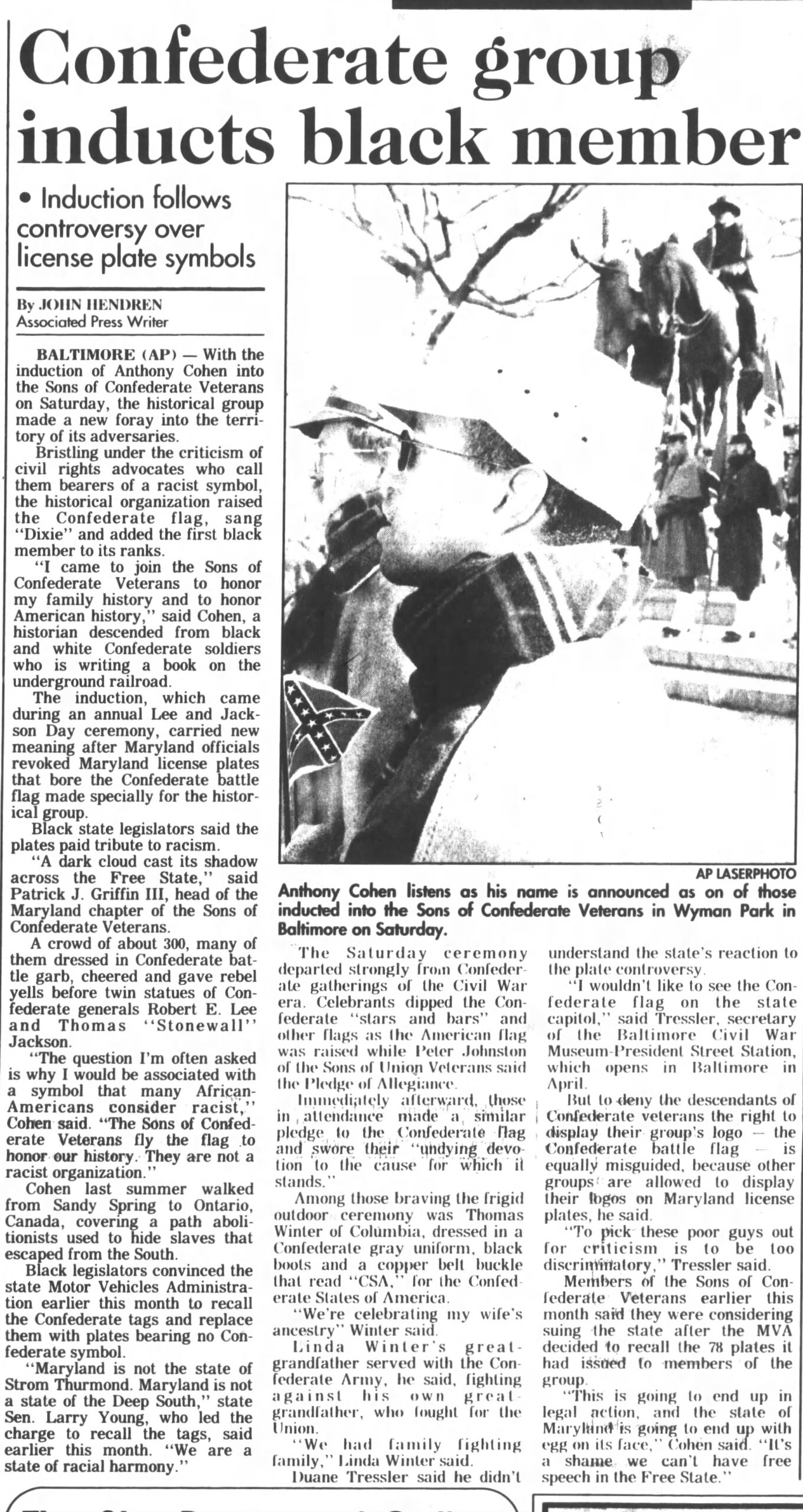 Lee-Jackson Newspaper: The Star-Democrat (Easton, MD) · Jan 19, 1997