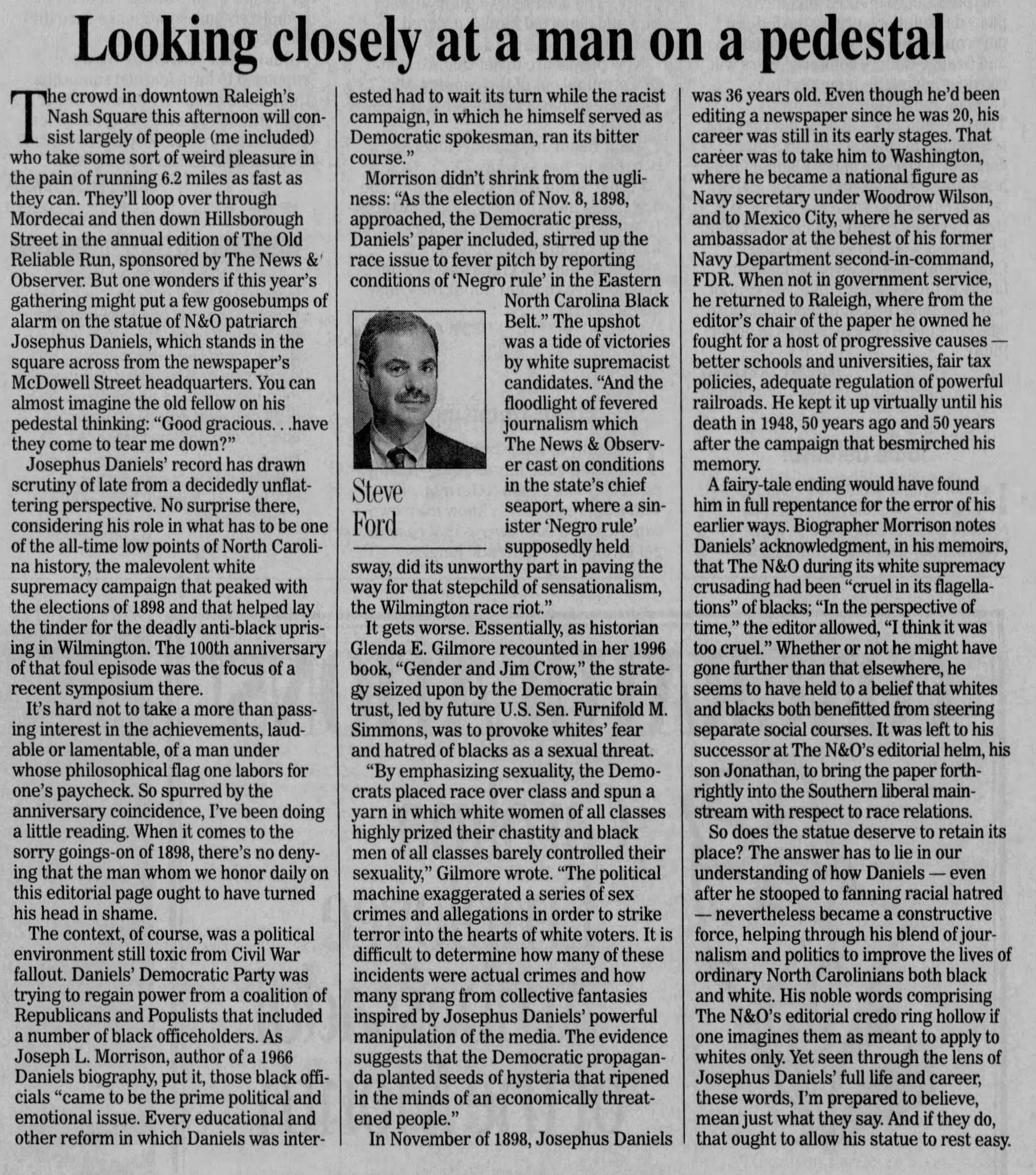 Josephus Daniels: The Raleigh News & Observer · Nov 15, 1998