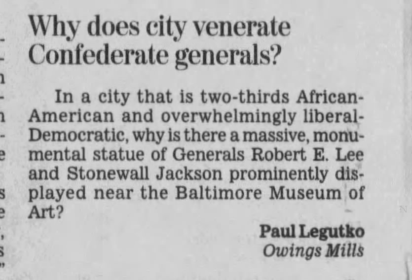Lee-Jackson Newspaper: The Baltimore Sun · Dec 5, 2001