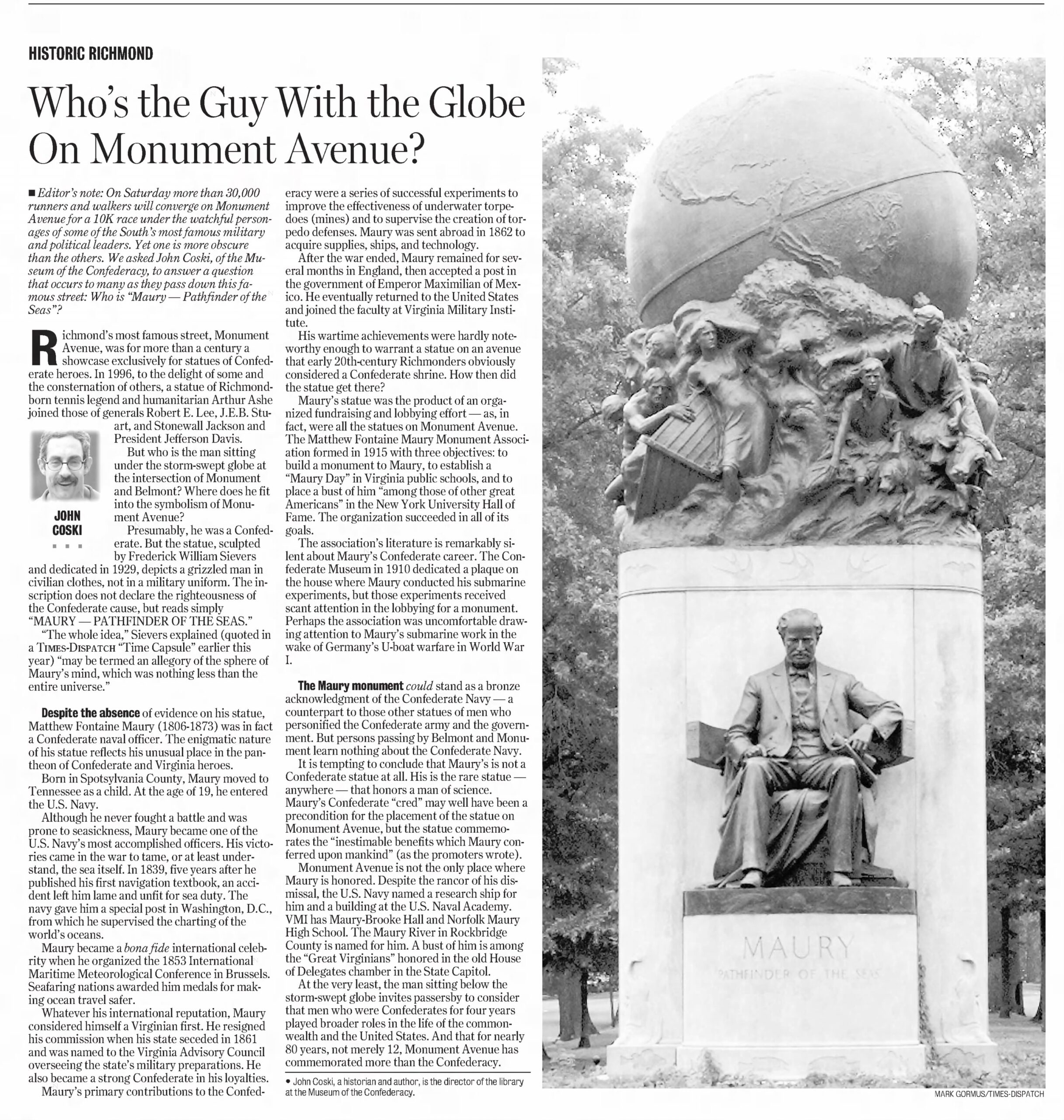 Matthew Fontaine Maury: Richmond Times-Dispatch · Mar 30, 2008