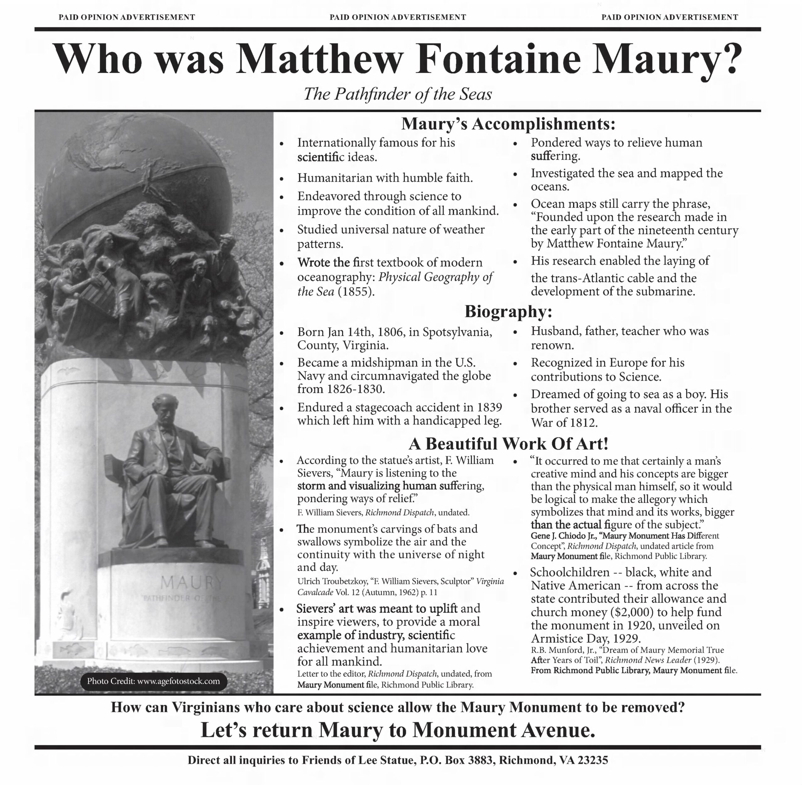 Matthew Fontaine Maury: Richmond Times-Dispatch · Oct 18, 2020